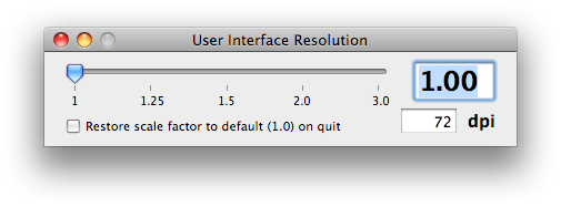 User Interface Resolution