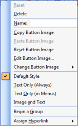 Edit toolbar context menu