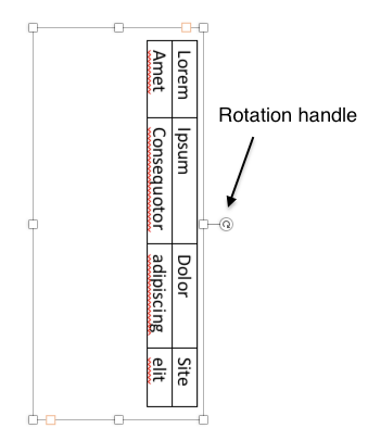 Rotated table in Word