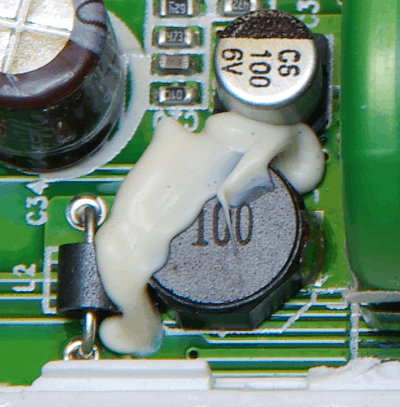 Glue on SMD inductor