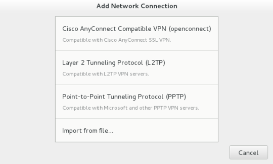 Gnome 3 Network Manager under Fedora 19