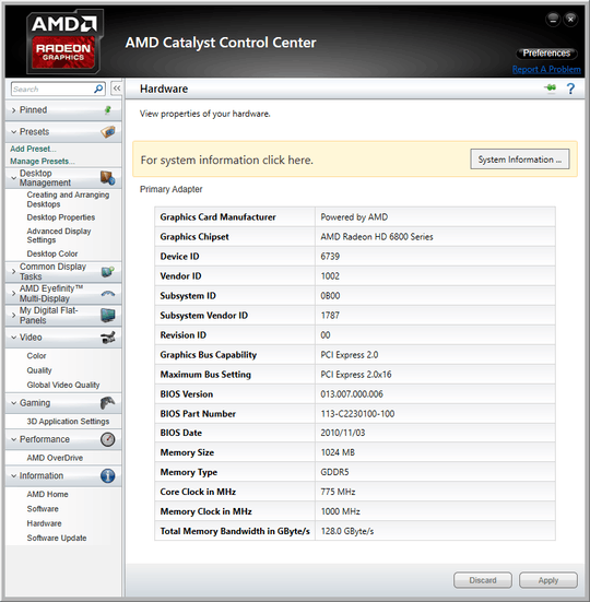 Catalyst driver hardware stats