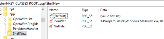 ShellNew entries