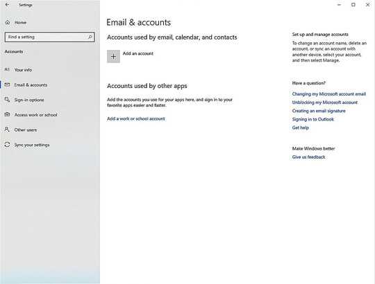 Email & Accounts