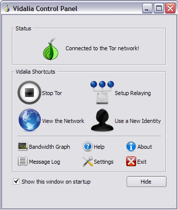 Vidalia Control Panel