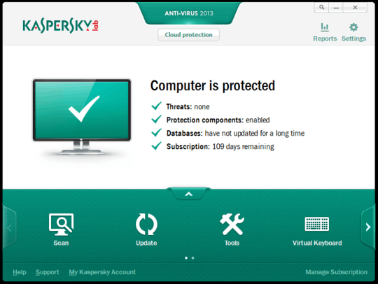 Kaspersky - Databases have not updated for a long time