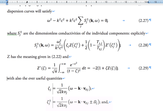 Microsoft Word 2012 some equations